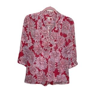 Banana Republic Pink Floral Blouse
